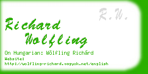 richard wolfling business card