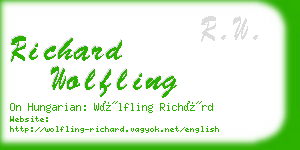 richard wolfling business card